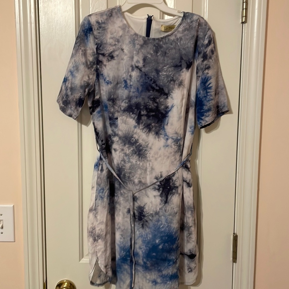 La diosa blue marble dress